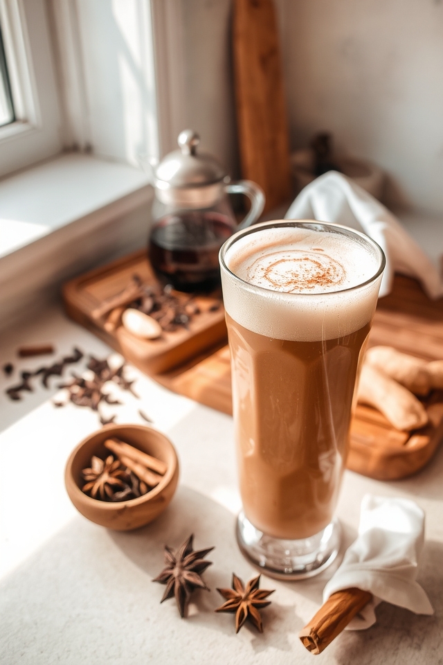 chai latte with almond milk