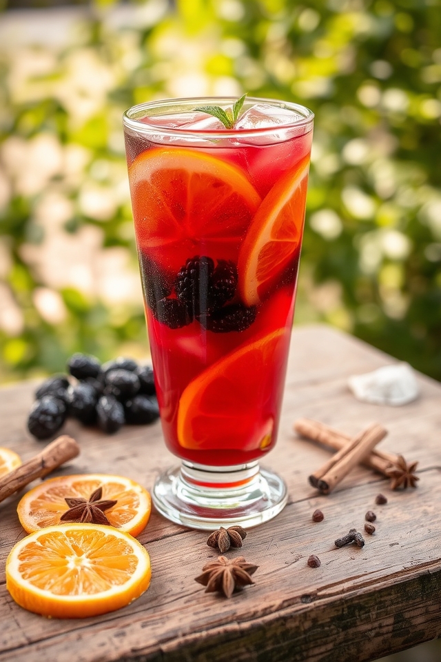 chai spiced fruity sangria
