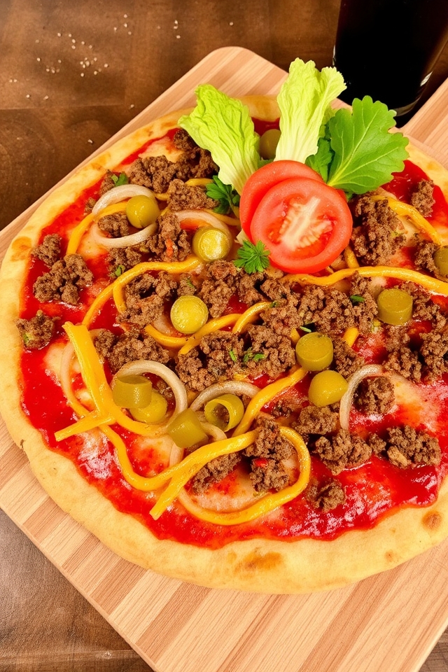 cheeseburger meets pizza delight