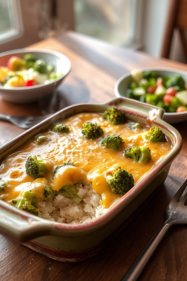 cheesy broccoli rice casserole