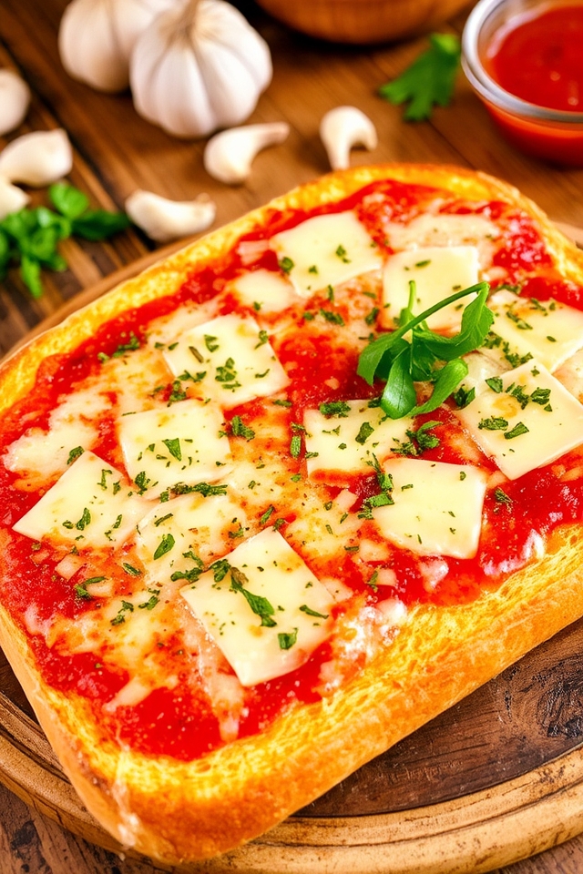 cheesy garlic bread pizza