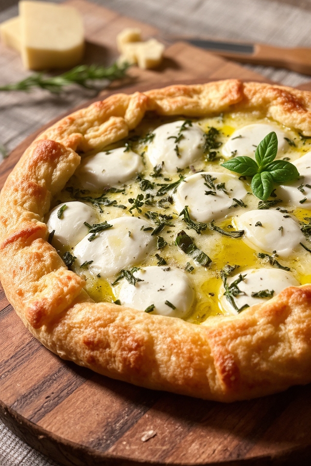 cheesy herb filled galette