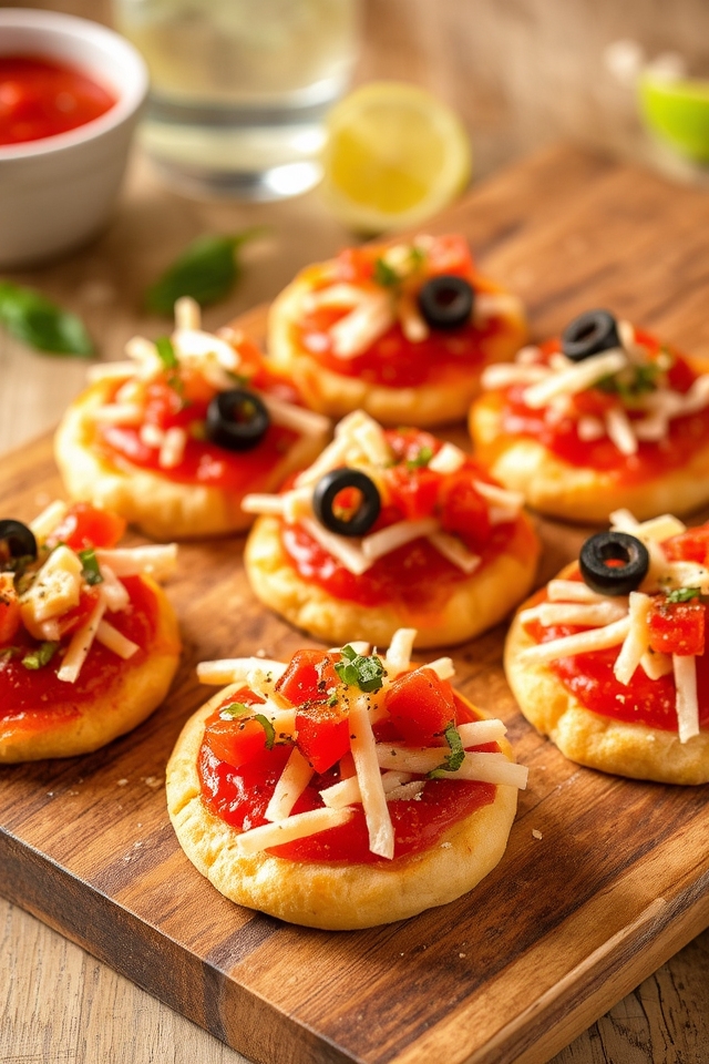 cheesy pizza snack bites