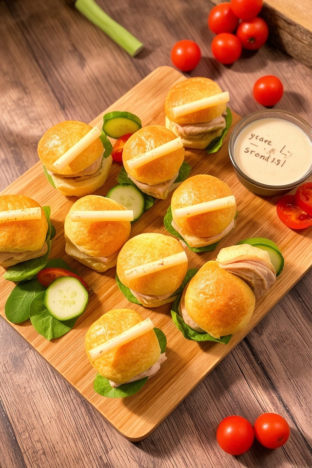 cheesy slider snack idea