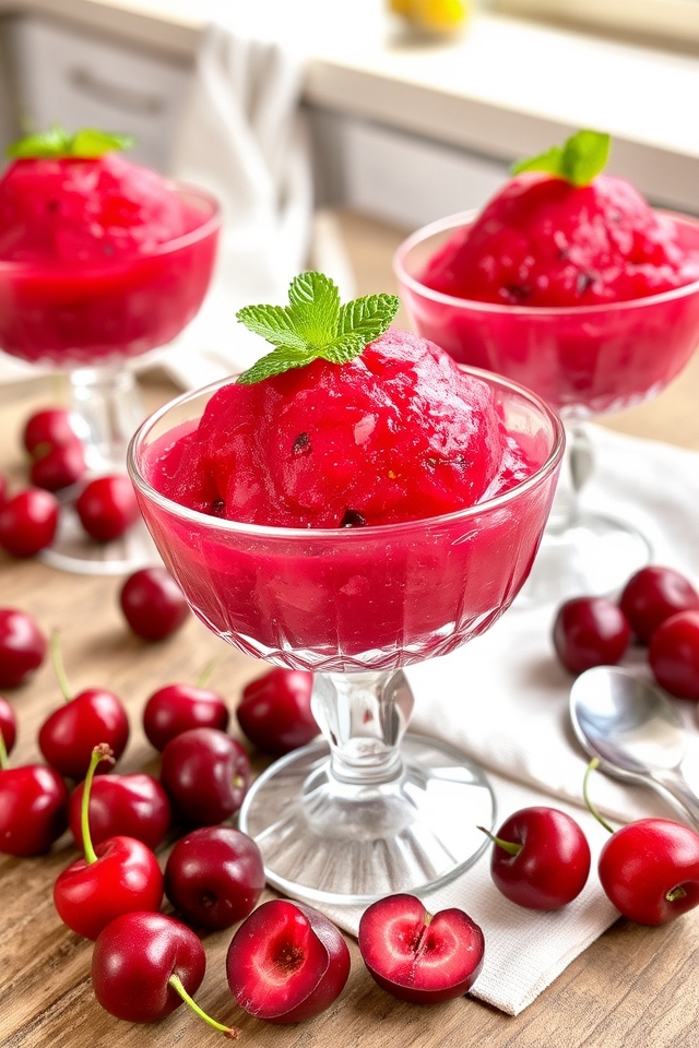 cherries liqueur frozen treat