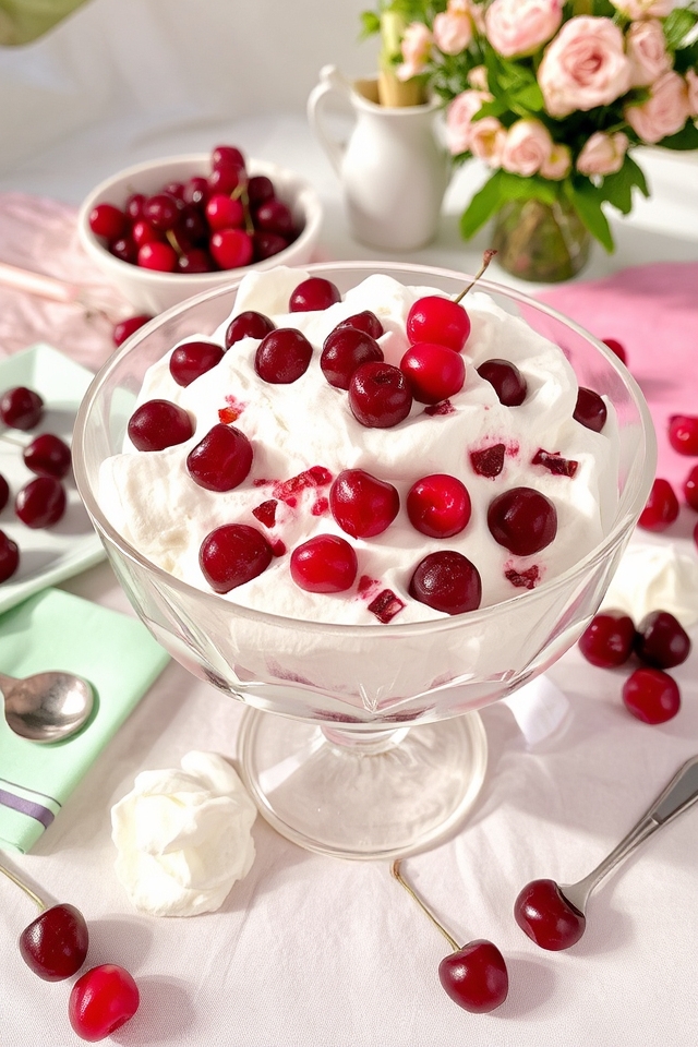 cherry whipped cream delight