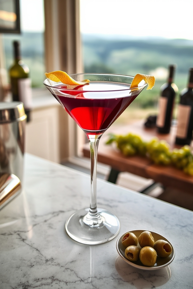 chianti wine inspired martini delight