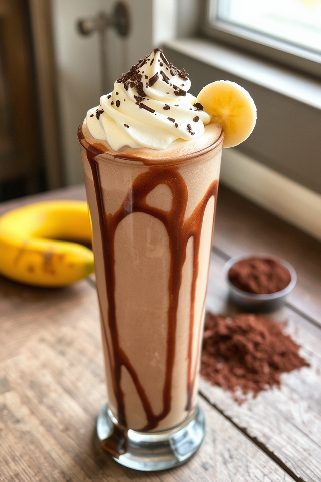 chocolate banana milkshake delight