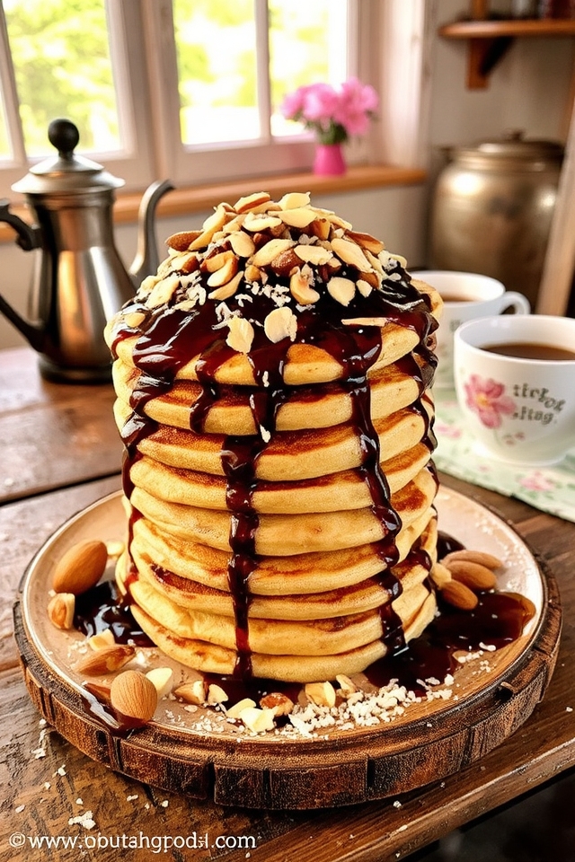chocolate coconut almond pancakes