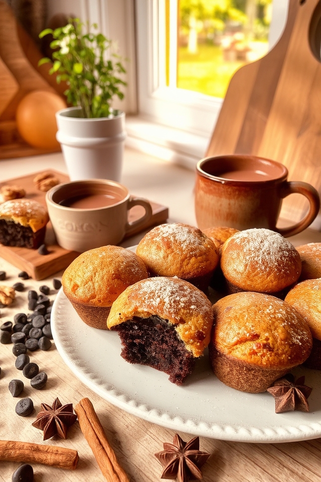 chocolate flavored moist muffins