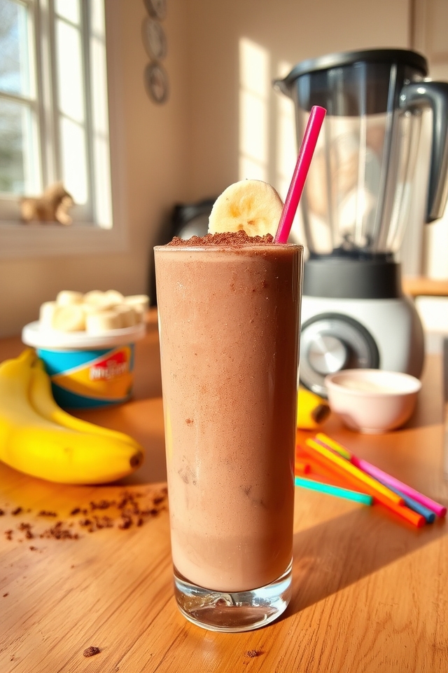 chocolate milk banana smoothie