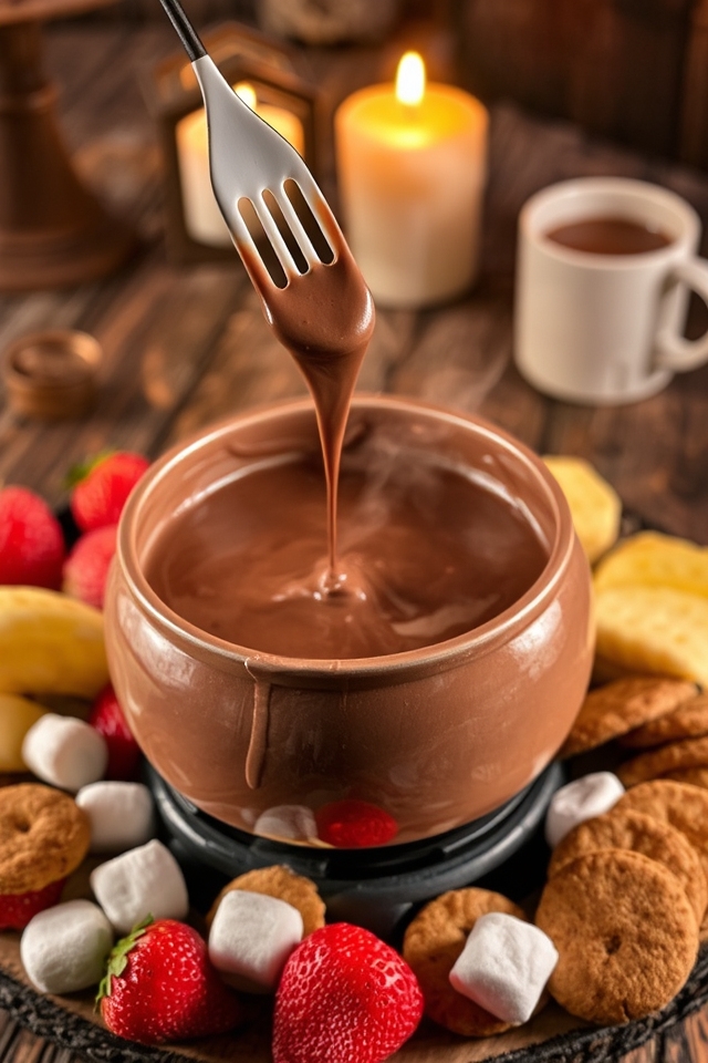 chocolate milk fondue bliss