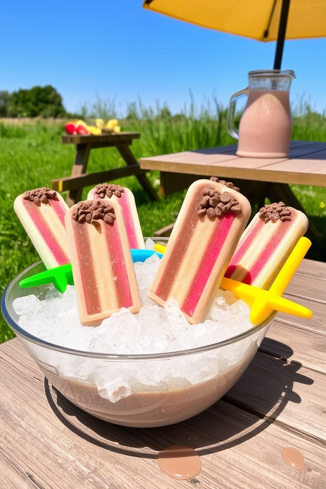 chocolate milk frozen treats