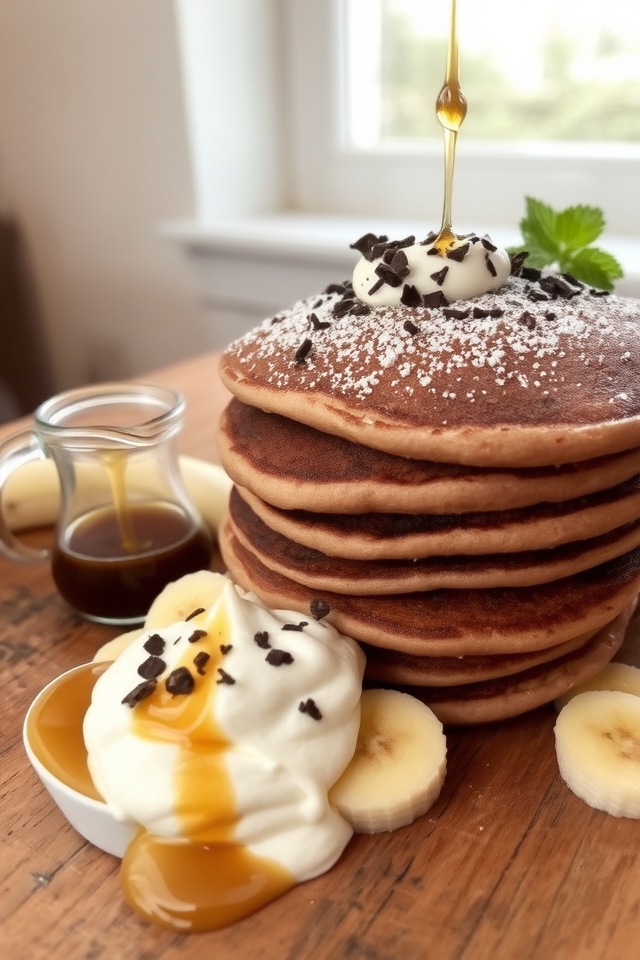 chocolate milk pancake indulgence