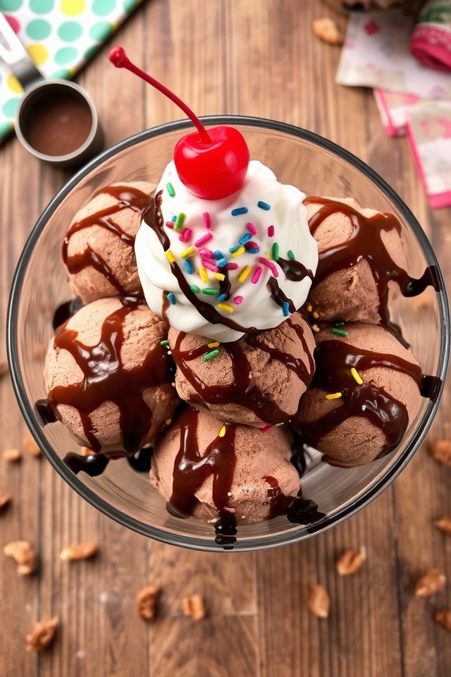 chocolate milk sundae delight