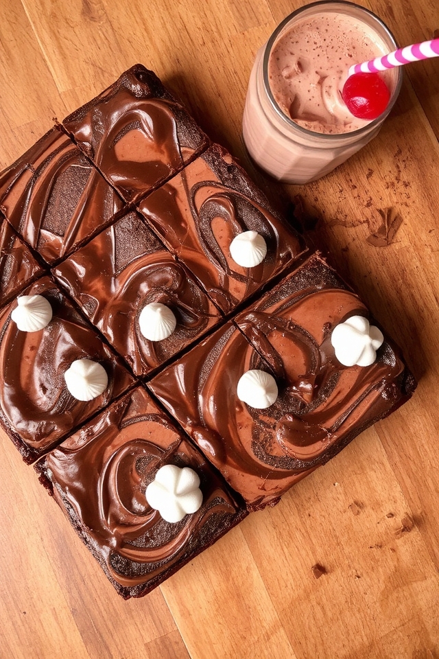 chocolate milkshake brownies delight
