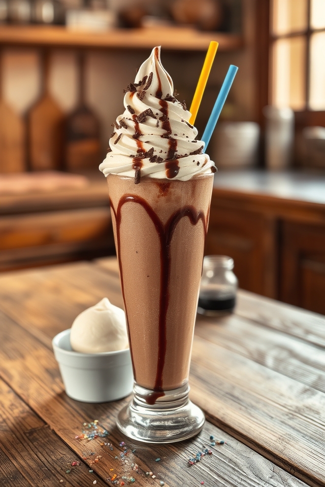 chocolate milkshake celebration treat