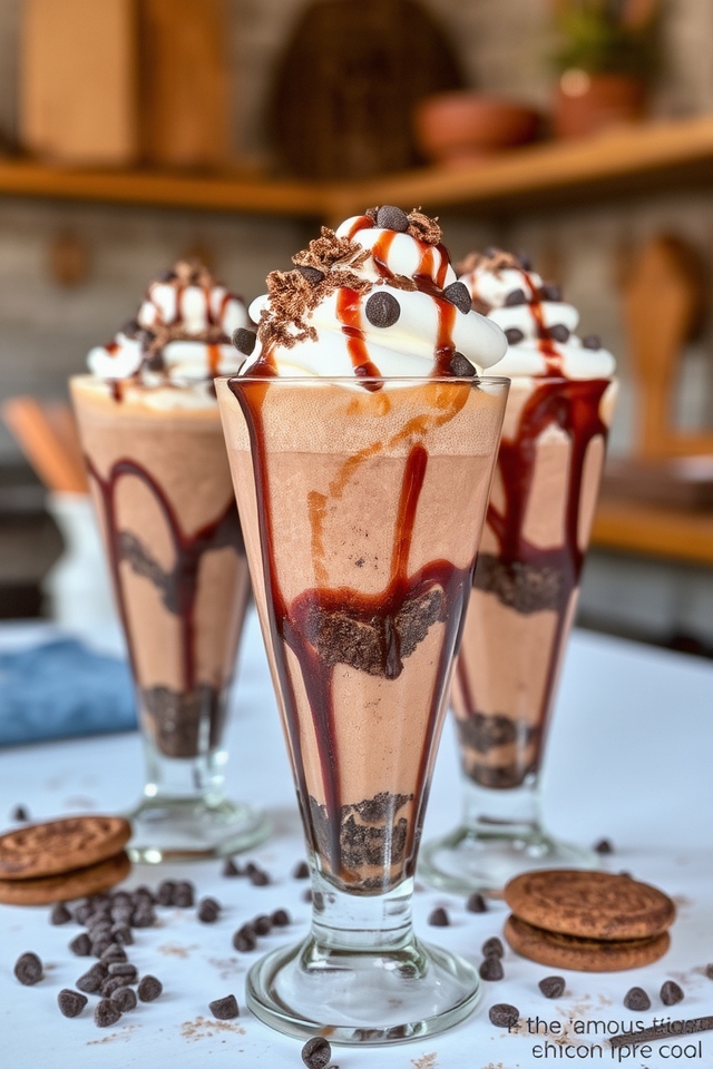 chocolate milkshake dessert parfaits