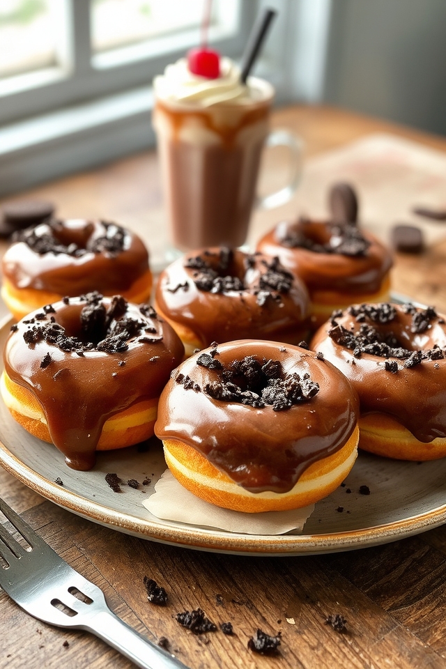 chocolate milkshake doughnut delight