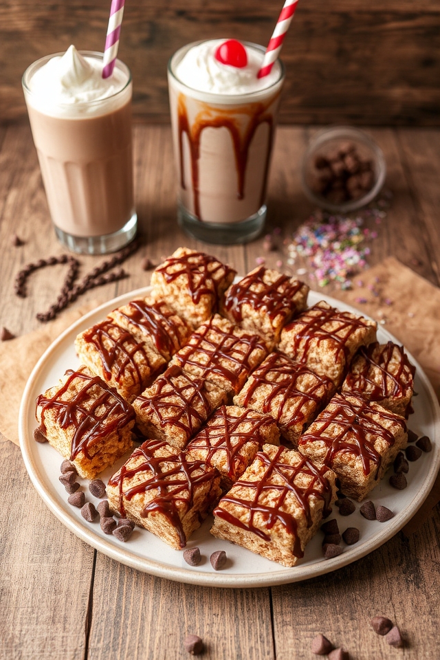 chocolate milkshake rice treats