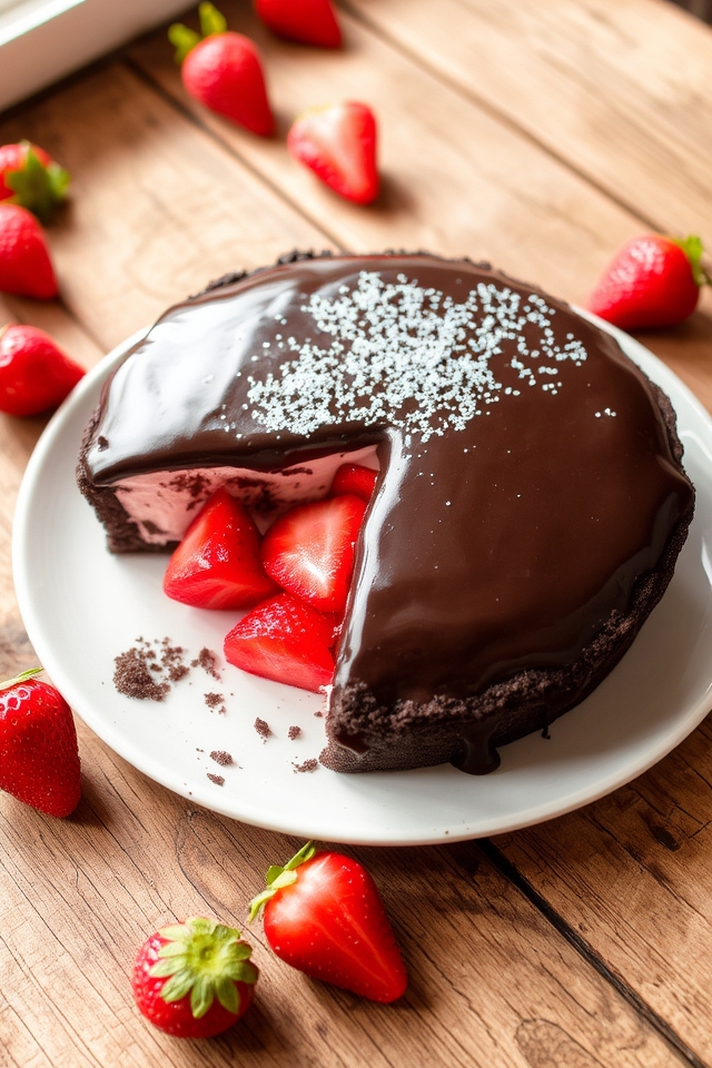 chocolate strawberry cream pie