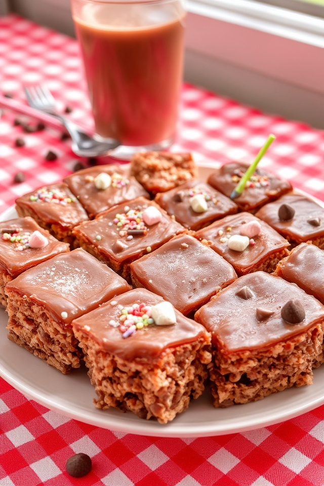 chocolatey rice krispie treats