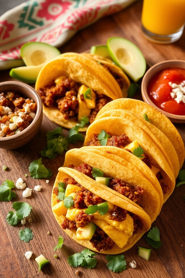 chorizo breakfast taco delight