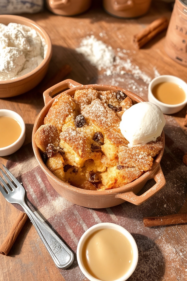 cinnamon raisin bread pudding