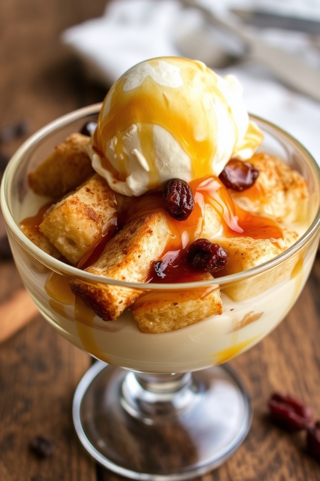 cinnamon raisin bread sundae
