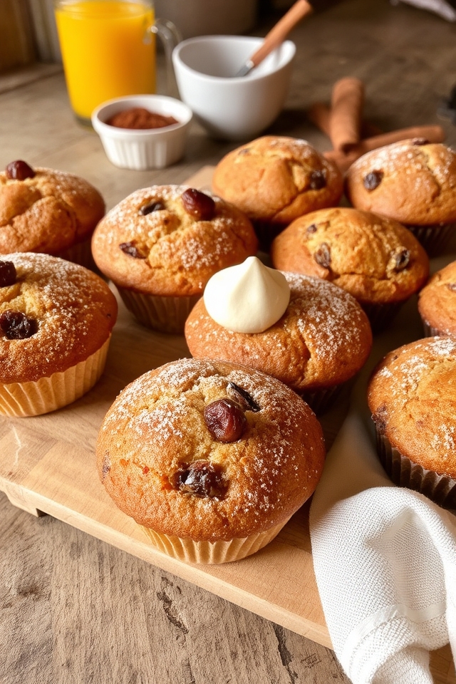 cinnamon raisin muffins delight