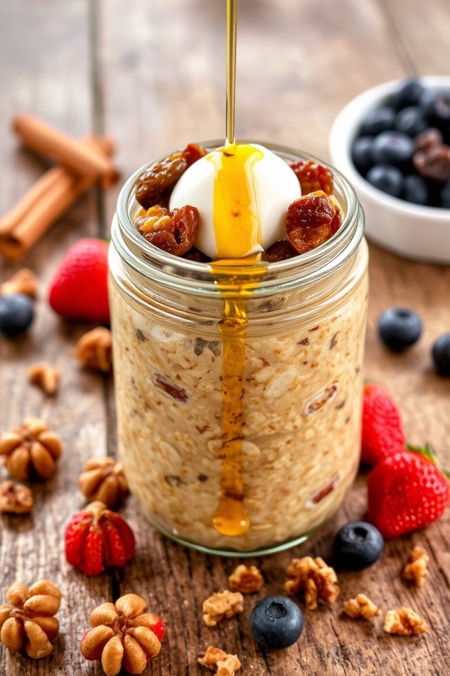 cinnamon raisin overnight oats