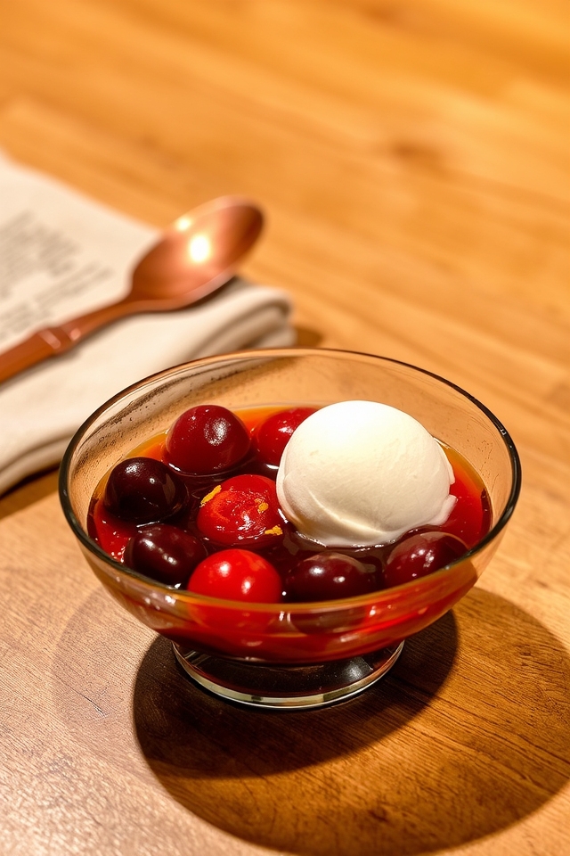 citrus infused cherry dessert