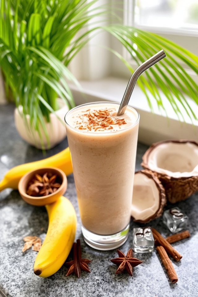 coconut chai breakfast smoothie