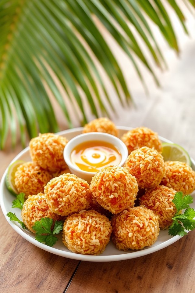 coconut coated chicken bites