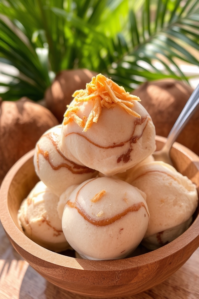 coconut coffee ice cream delight