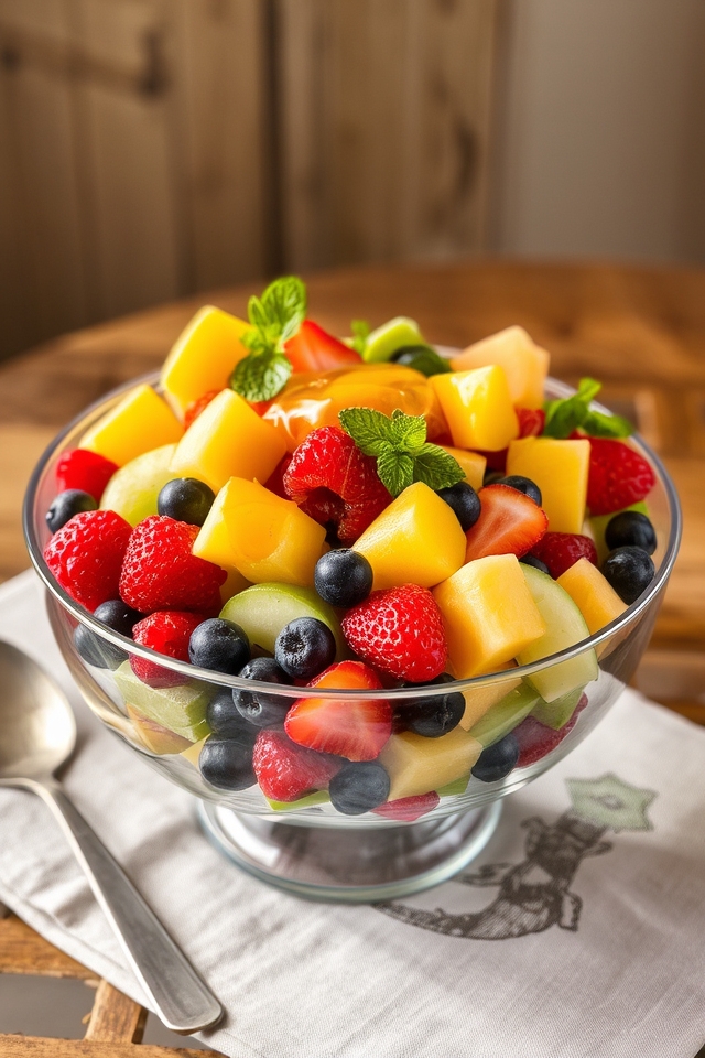 colorful nutritious fruit salad