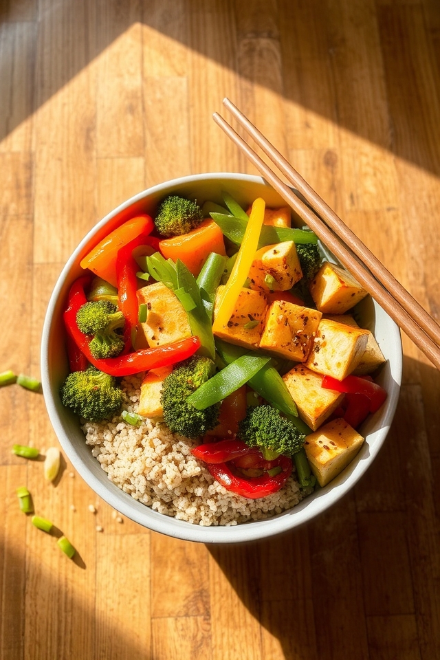 colorful nutritious vegetable bowls