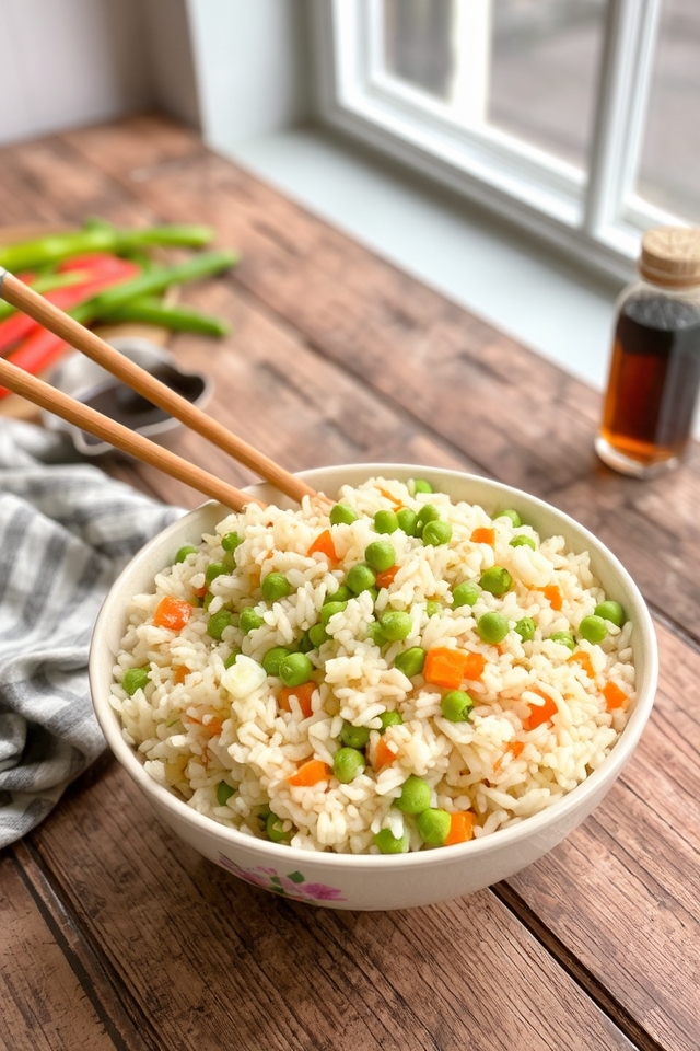 colorful rice with vegetables