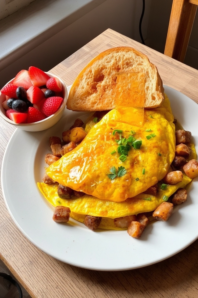 corned beef hash omelette