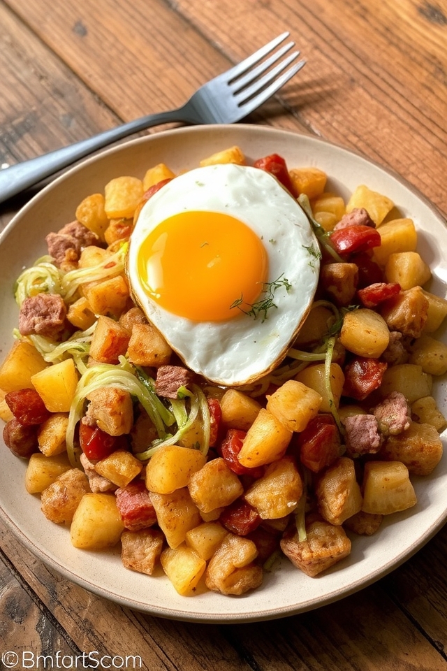 corned beef sauerkraut breakfast