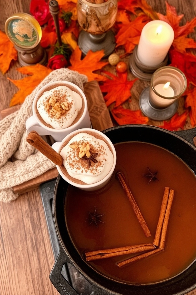cozy cocoa infused spiced cider