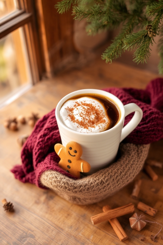 cozy gingerbread coffee delight