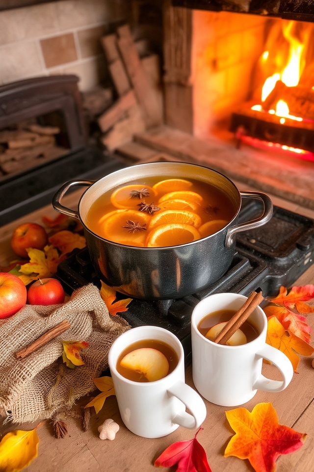 cozy spiced apple cider