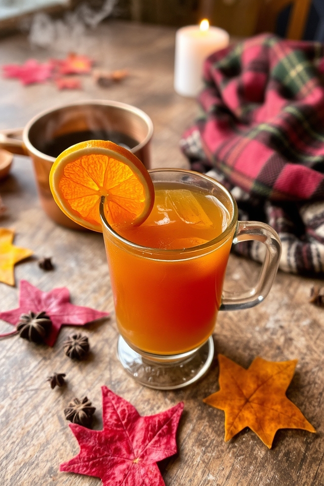 cozy spiced bourbon cider