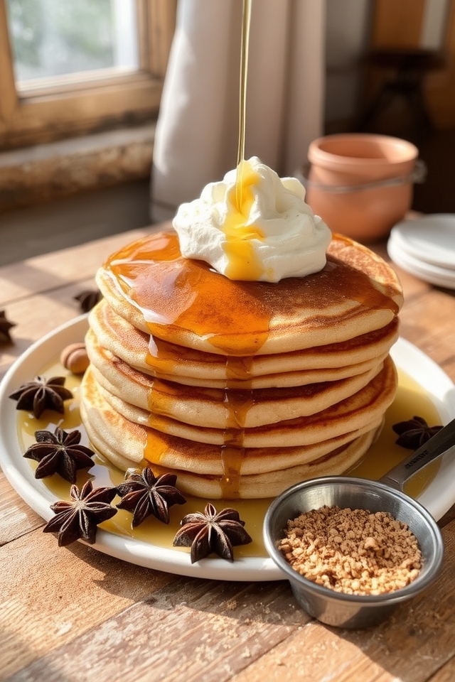 cozy vanilla chai pancakes