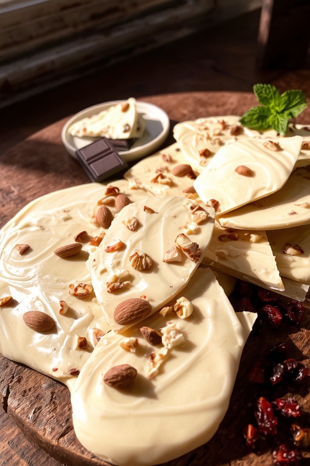 creamy almond chocolate bark