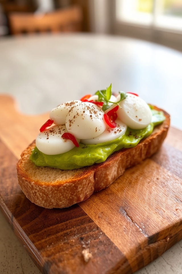 creamy avocado cheese toast