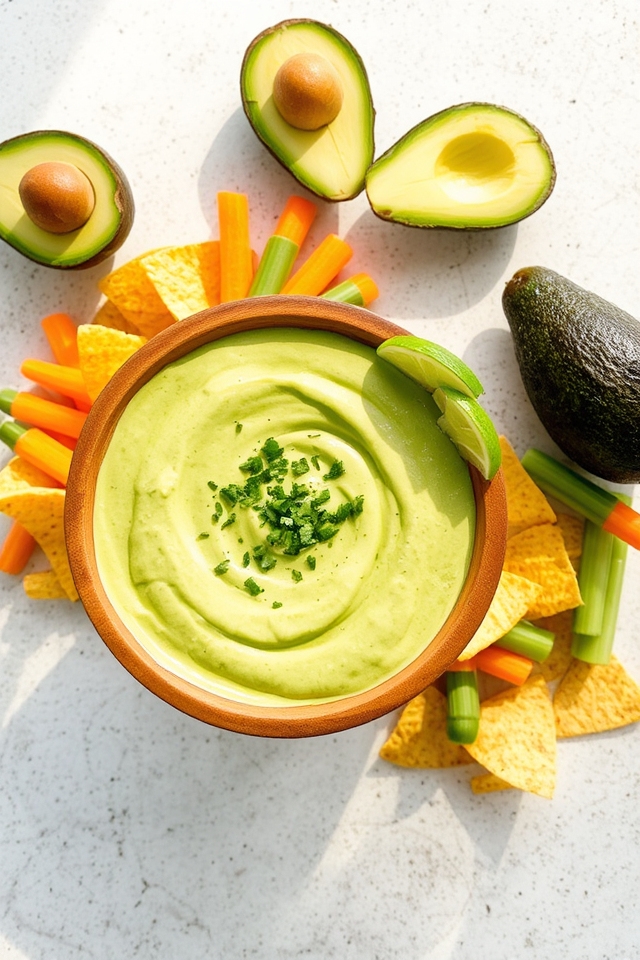 creamy avocado yogurt dip