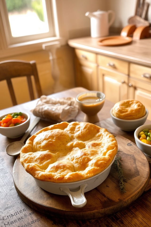 creamy chicken biscuit potpie