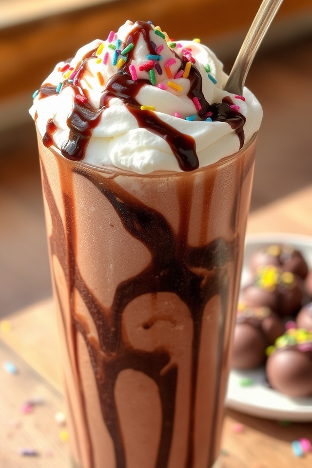 creamy chocolate milkshake treat